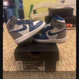 Jordan 1 high midnight navy sz 3c new in box $75 retail!!!